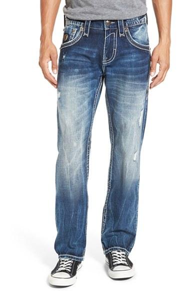Men's Rock Revival Straight Leg Jeans