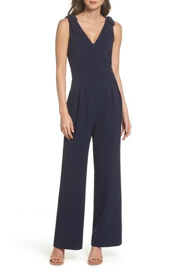 Women's Chelsea28 Bow Shoulder Jumpsuit - Blue