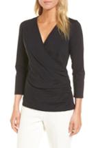 Women's Emerson Rose Ruched Stretch Knit Top - Black