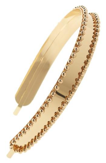 Tasha Goldtone Ball Metal Headband, Size - Metallic