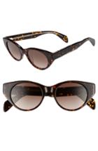 Women's Rag & Bone 49mm Cat Eye Sunglasses - Dark Havana