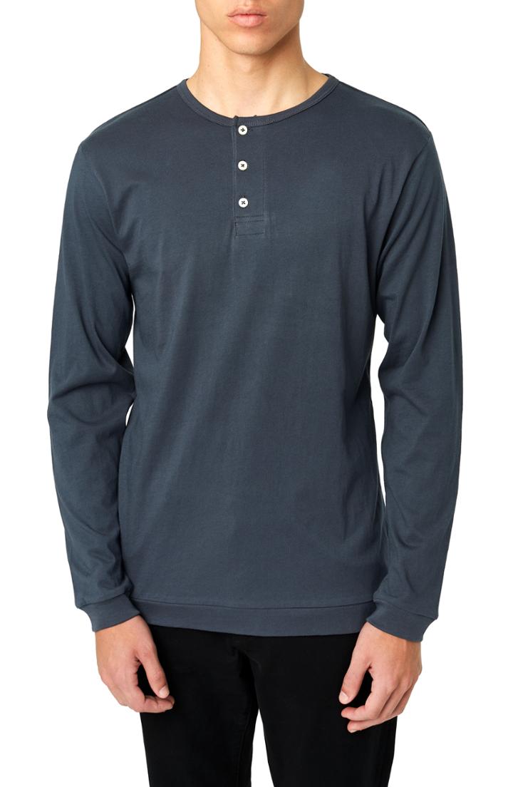 Men's 7 Diamonds Iron Sky Henley - Grey