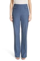 Women's St. John Collection Summer Bella Double Weave Pants - Blue