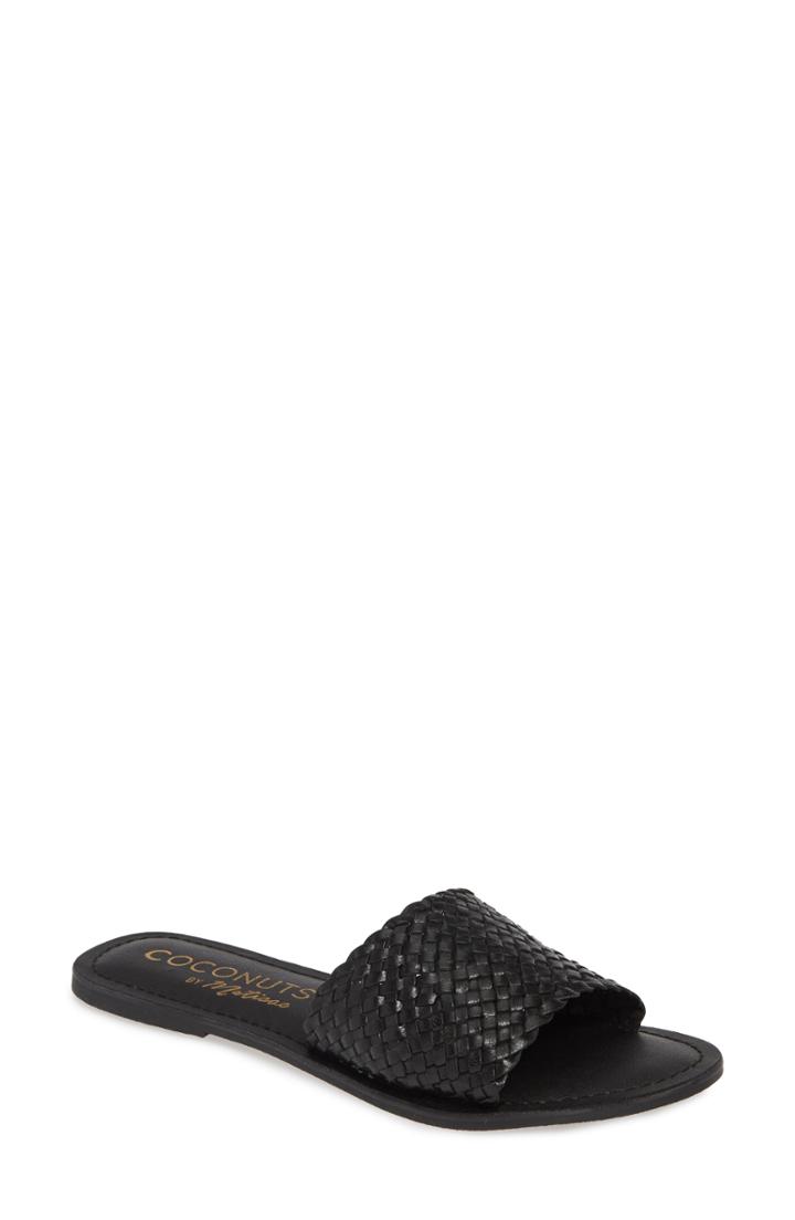 Women's Coconuts By Matisse Zuma Woven Slide Sandal M - Black