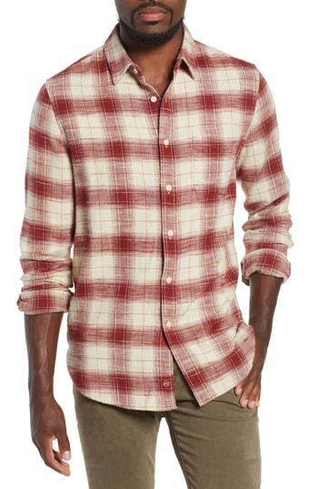 Men's Ag Colton Plaid Slim Fit Sport Shirt - Red