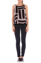 Women's Olian 'collette' Print Silk Maternity Top - Pink
