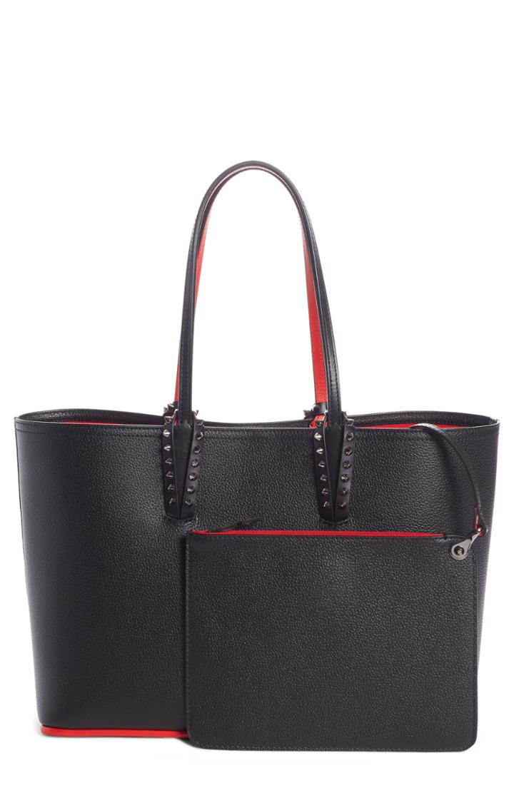 Christian Louboutin Small Cabata Calfskin Leather Tote - Black