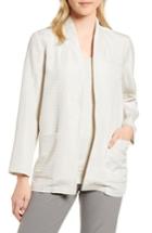 Women's Eileen Fisher Silk Blend Kimono Jacket, Size - Ivory