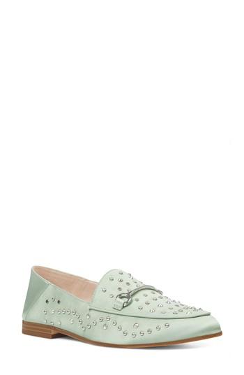 Women's Nine West Westoy Studded Loafer M - Green