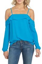 Women's 1.state Cold Shoulder Blouse, Size - Blue