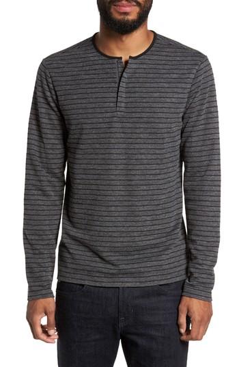 Men's Calibrate Rib Stripe Zip Henley - Grey