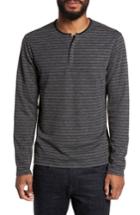 Men's Calibrate Rib Stripe Zip Henley - Grey