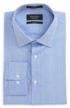 Men's Nordstrom Men's Shop Trim Fit Herringbone Dress Shirt 32/33 - Blue