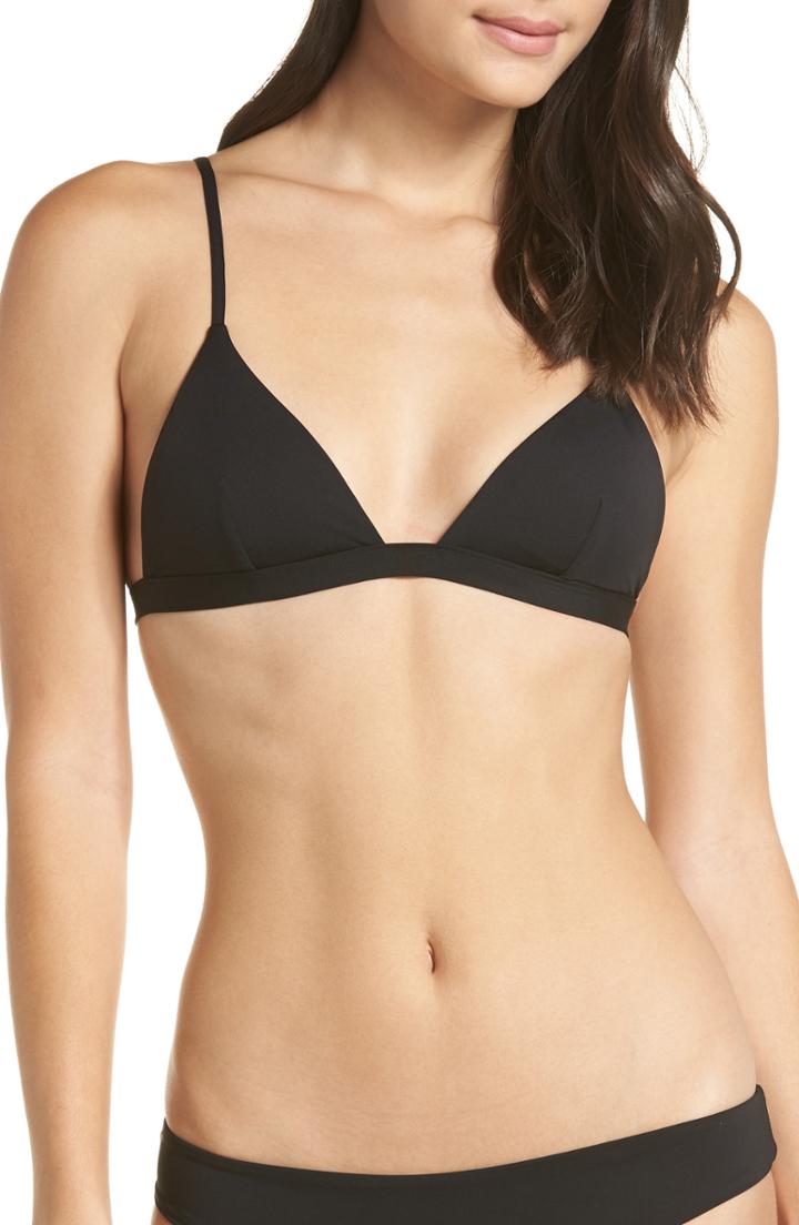 Women's Onia Danni Triangle Bikini Top - Black