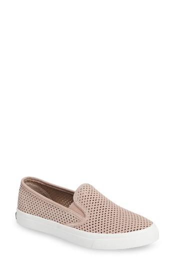 Women's Sperry 'seaside' Perforated Slip-on Sneaker .5 M - Pink