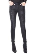 Women's Lvpl By Liverpool Kaden Embroidered Release Hem Ankle Jeans - Grey