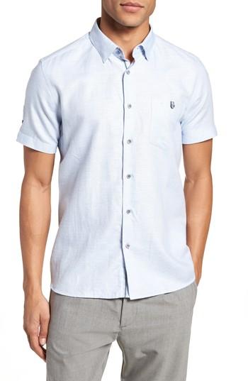 Men's Ted Baker London Peezett Short Sleeve Sport Shirt