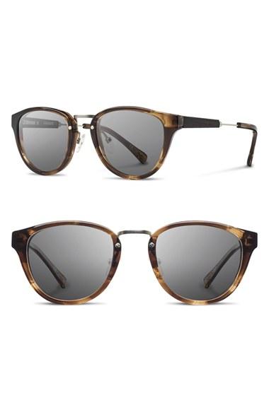 Women's Shwood 'ainsworth' 49mm Polarized Sunglasses - Bourbon/ Silver/ Greypol