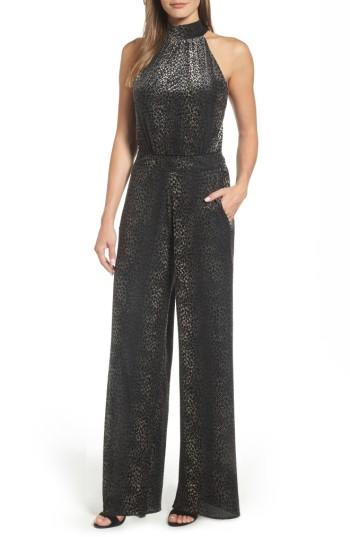 Women's Catherine Catherine Malandrino Campbell Halter Jumpsuit - Black