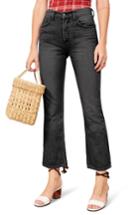 Women's Reformation Jordi Ankle Kick Flare Jeans - Black
