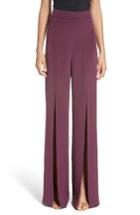 Women's Cushnie Et Ochs Slit Silk High Waisted Pants - Purple