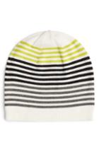 Women's Eileen Fisher Stripe Wool Beanie - Green