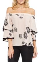 Women's Vince Camuto Chateau Floral Off The Shoulder Top, Size - Pink