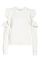 Women's Rebecca Minkoff Gracie Cold Shoulder Sweatshirt, Size - White