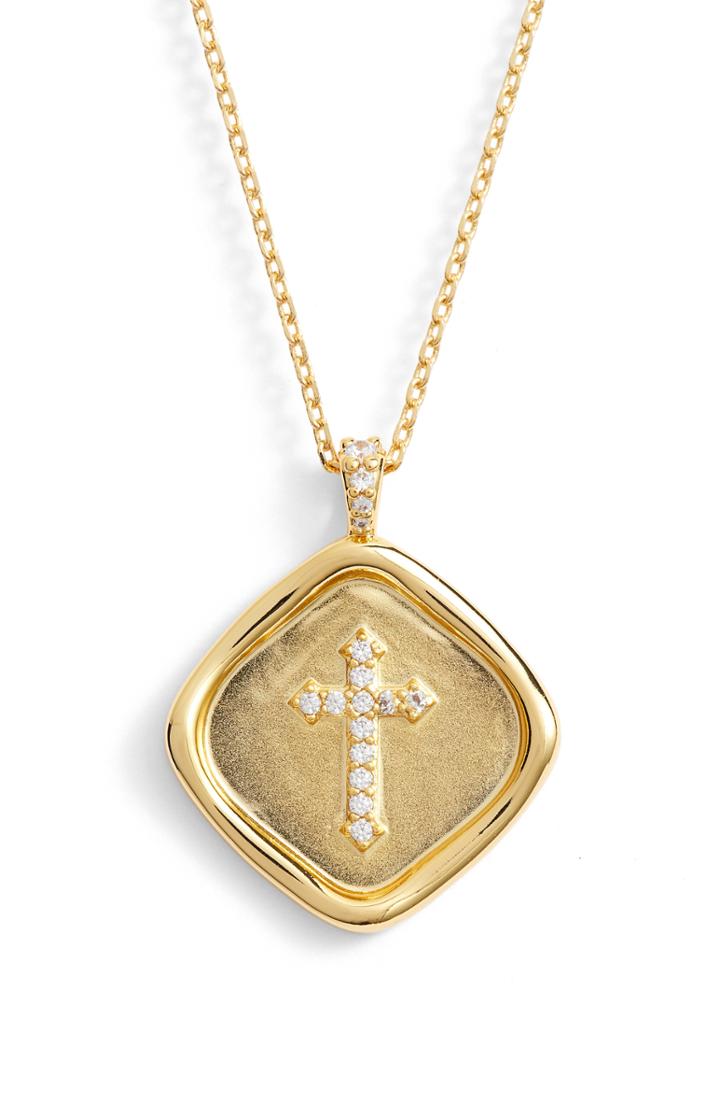 Women's Lulu Dk Faith Crystal Pendant Necklace