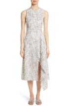 Women's Rosetta Getty Draped Tweed Dress - White