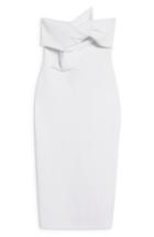 Women's Topshop Bow Twist Midi Dress Us (fits Like 0-2) - White