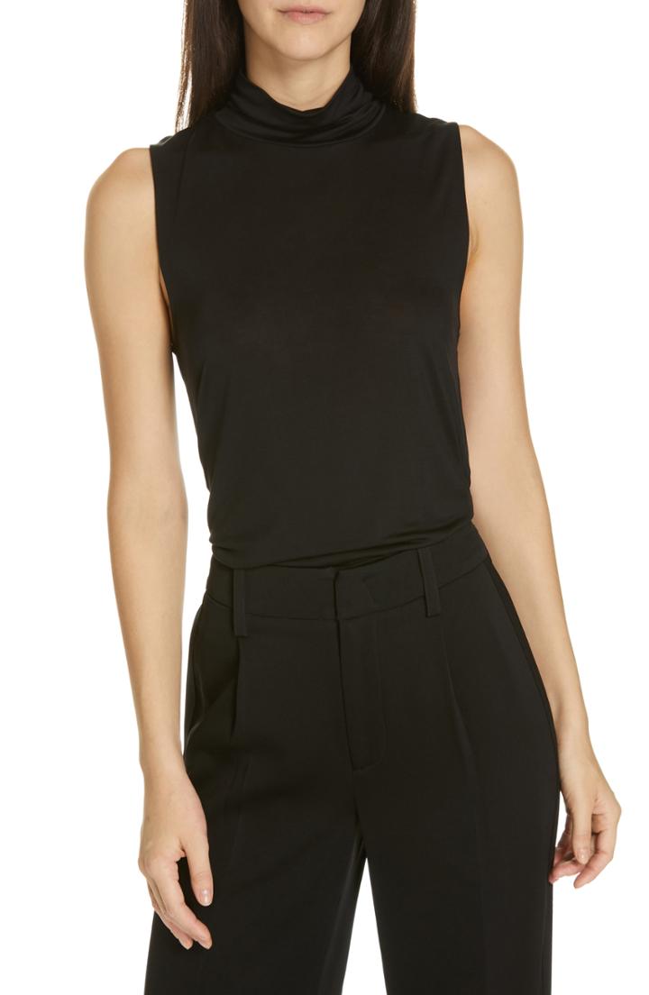 Women's Vince Sleeveless Turtleneck Top - Black