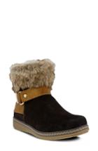 Women's Spring Step Popsicle Water Resistant Faux Fur Bootie .5-6us / 36eu - Brown