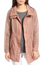 Women's Andrew Marc Teri Translucent Rain Jacket - Pink