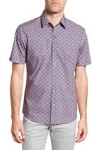 Men's Zachary Prell Brice Trim Fit Scribble Print Sport Shirt - Purple