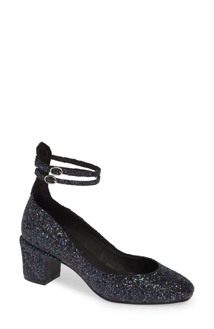 Women's Free People Lana Ankle Strap Pump Us / 39eu - Blue