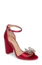 Women's Badgley Mischka Lex Embellished Block Heel Sandal .5 M - Pink