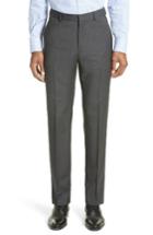 Men's Z Zegna Flat Front Houndstooth Wool Trousers