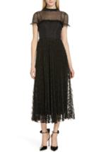 Women's Red Valentino Studded Yoke Lace Skirt Maxi Dress Us / 38 It - Black