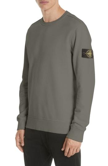 Men's Stone Island Cotton Knit Sweatshirt - Green