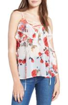 Women's Soprano Lace-up Ruffle Tank - Ivory