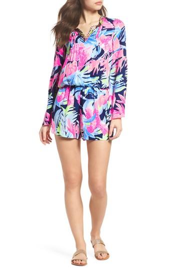 Women's Lilly Pulitzer Ariele Floral Romper - Blue
