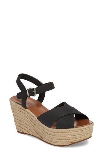 Women's Kristin Cavallari Mikah Espadrille Wedge Sandal .5 M - Black