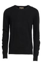 Men's Burberry Carter Merino Wool Crewneck Sweater, Size - Black