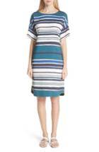 Women's Lafayette 148 New York Lydia Stripe Dress, Size - Blue