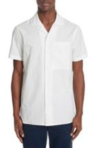 Men's Eidos Napoli Seersucker Camp Shirt - White