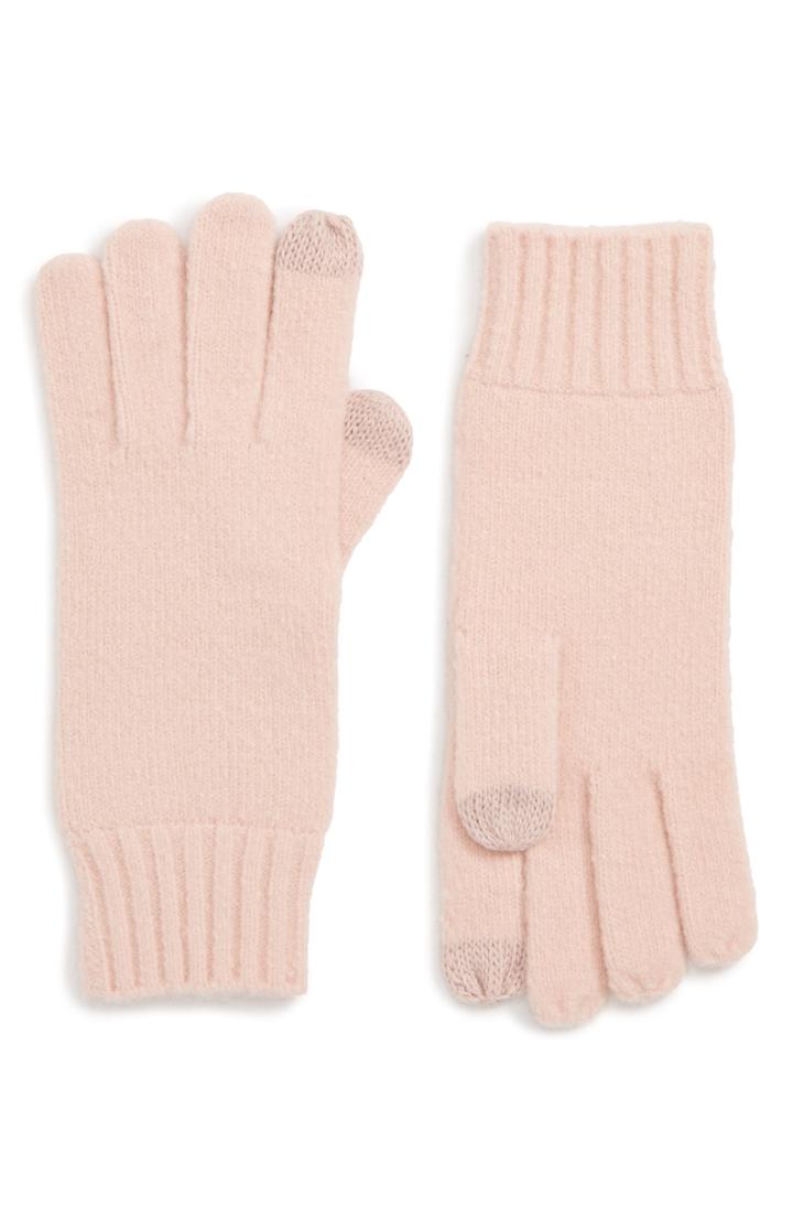 Women's Nordstrom Knit Tech Gloves, Size - Pink