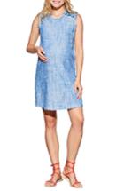 Women's Maternal America Sleeveless Maternity Dress - Blue