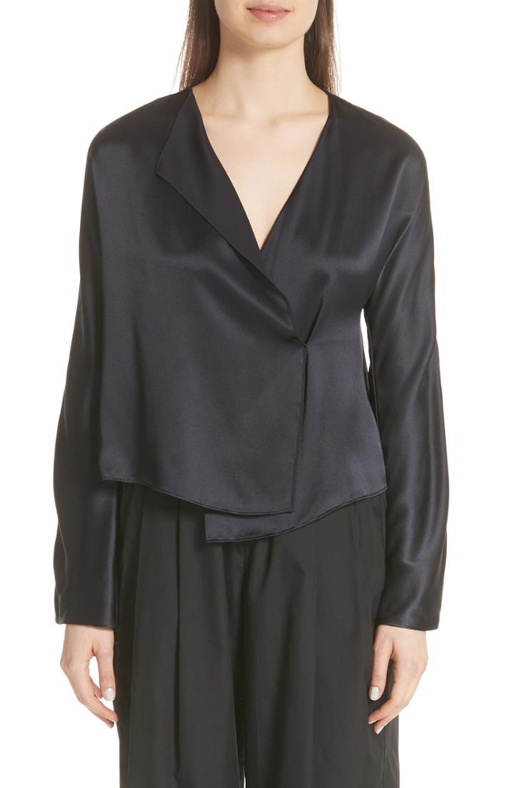 Women's Vince Drape Panel Blouse - Beige