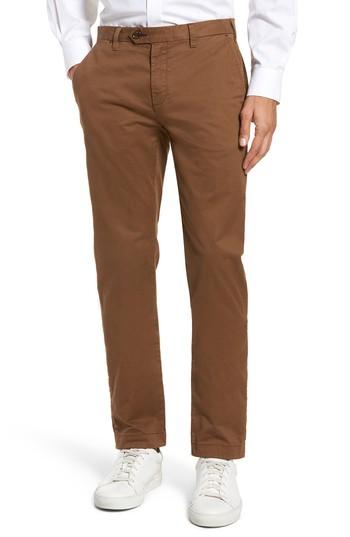 Men's Ted Baker London Proctt Slim Fit Stretch Cotton Chino Pants - Beige